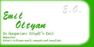 emil oltyan business card